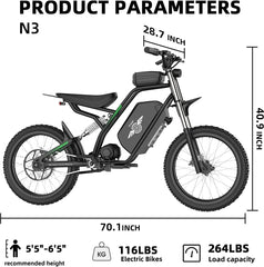 40MPH Electric Bicycle, Dual - Mode Electric Dirt Bike 3000W(Peak)Freego Nova3 Electric Motorcycle Bike for Adults, Mid - Drive Motor, 60V/25ah Battery, 17x3.15 Tire Full Suspension Hydraulic Brake