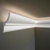 7 - Piece 94.5 (55.12 Ft) Crown Molding with Duct Kit for Seamless Ambient Home Accent Lighting | Waterproof Channel for Easy LED Strip Installation (CROWN MOLDING WITH LED DUCT)