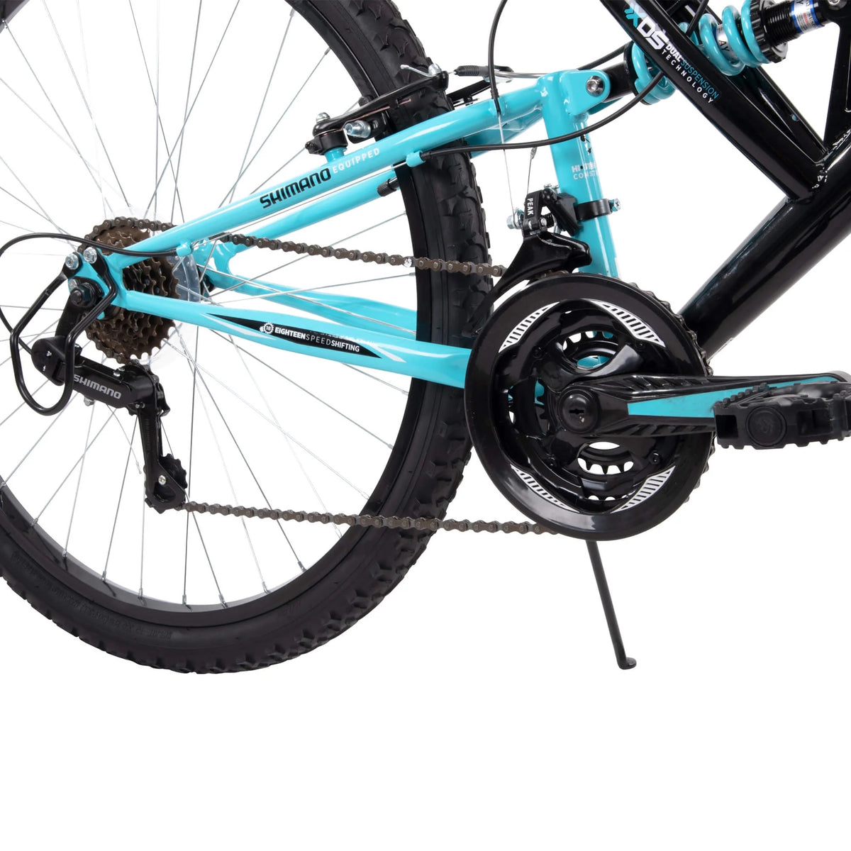 26" Trail Runner Women'S Full Suspension Mountain Bike, Black