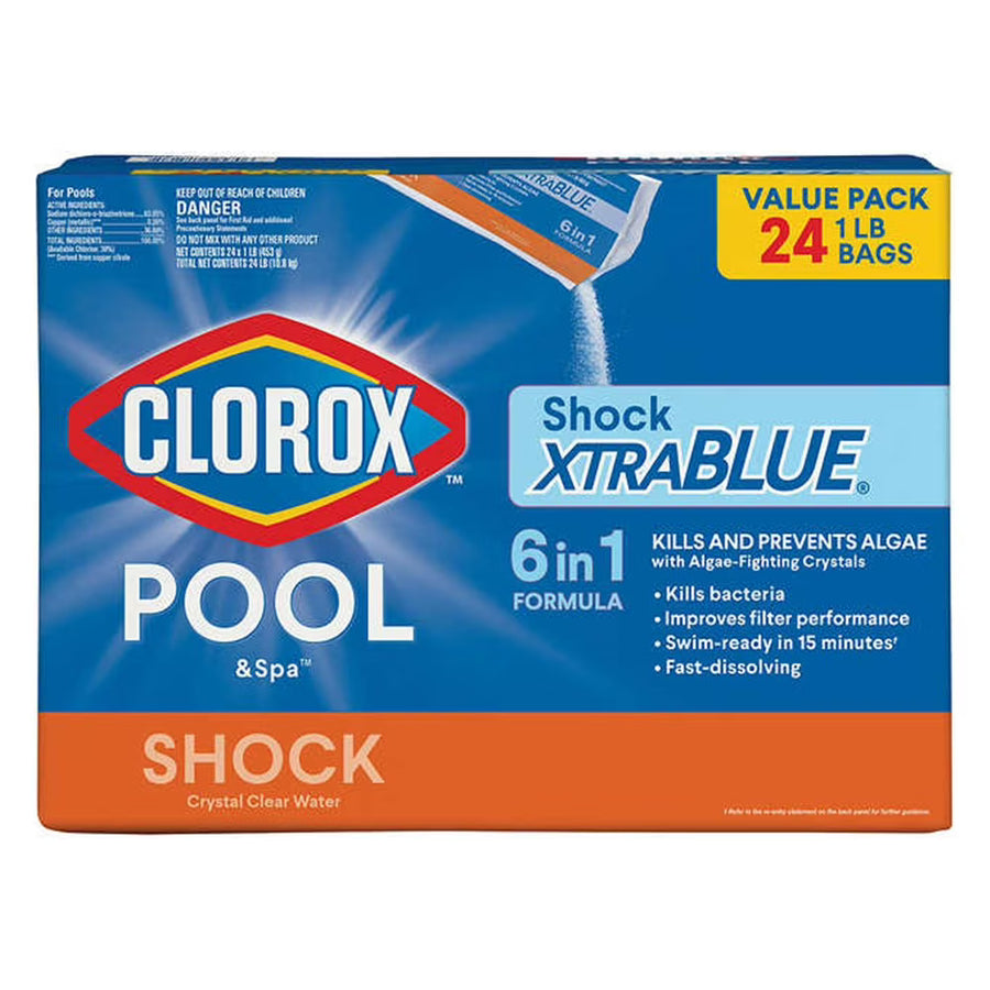 Clorox Pool and Spa Xtrablue Shock, 24 Pack