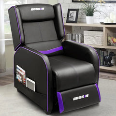 PUKAMI Gaming Recliner Chair for Adults 400 lb Racing Style Sofa Big and Tall PU Leather Recliner Seating Modern Ergonomic Lounge Recliner Chair Comfortable Home Movie Theater for Living Room