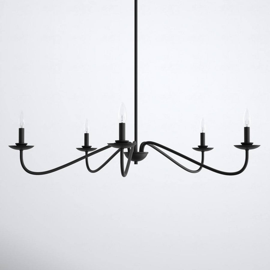 Abigeal 5 - Light Candle Style Classic Chandelier Birch Lane Finish: Matte Black