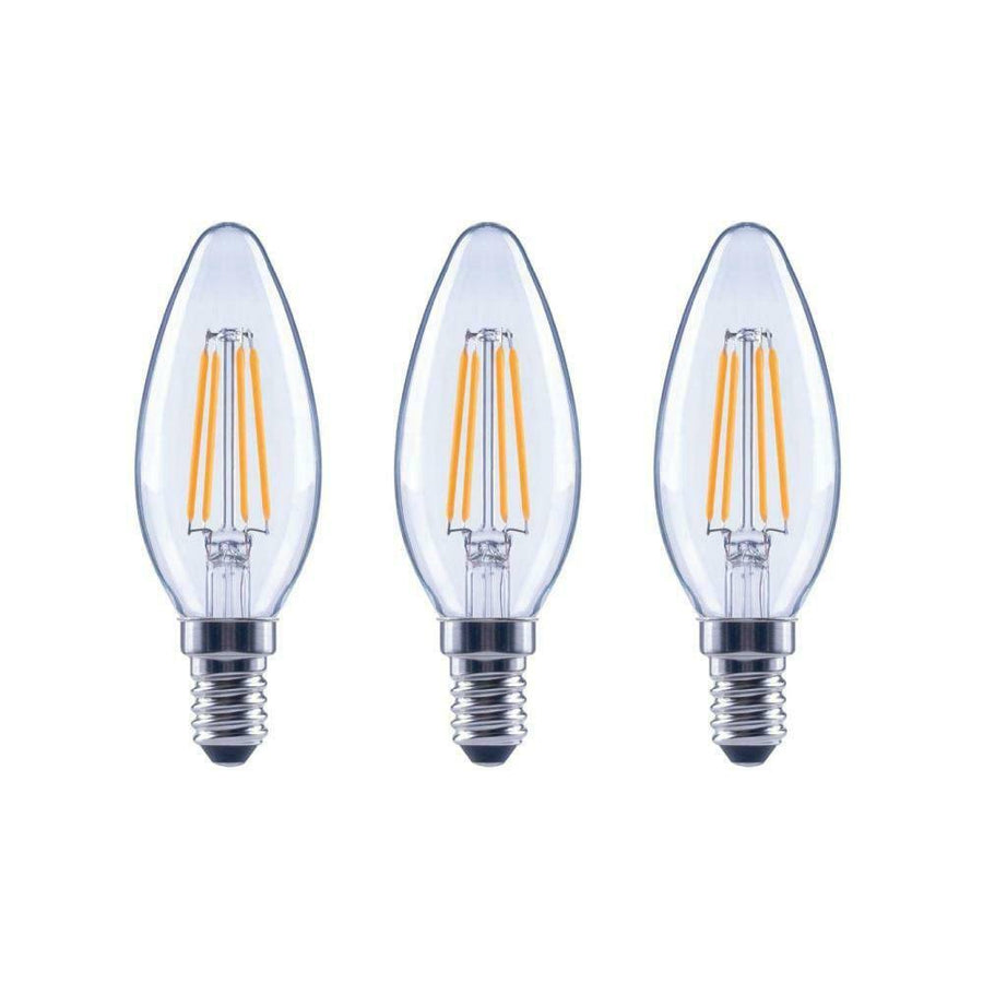 Ecosmart 40-Watt Equivalent B11 Candle Dimmable Clear Glass Filament Vintage LED Light Bulb Soft White (3-pack)