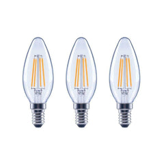 Ecosmart 40-Watt Equivalent B11 Candle Dimmable Clear Glass Filament Vintage LED Light Bulb Soft White (3-pack)