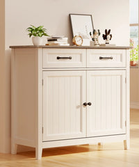 Coffee Bar, Lofka 42" Kitchen Storage Cabinet, Sideboard Buffet Cabinet with 8 Shelves, 1 Drawer