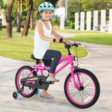 16/18 Inch LED Lighted Kids Bike with Training Wheels, Headlight, Adjustable Seat & Dual Brakes, Children Bicycle for Ages 4-8 Years