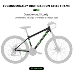 27 in Mountain Bike 21 Speed, Suspension Fork, Aluminum Frame Disc Brake, Mountain Biking for Both Men and Women