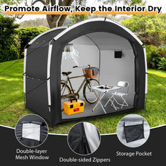Tangkula Outdoor Portable Bicycle Storage Shelter Tent for 5 Bikes with 210D Oxford Fabric
