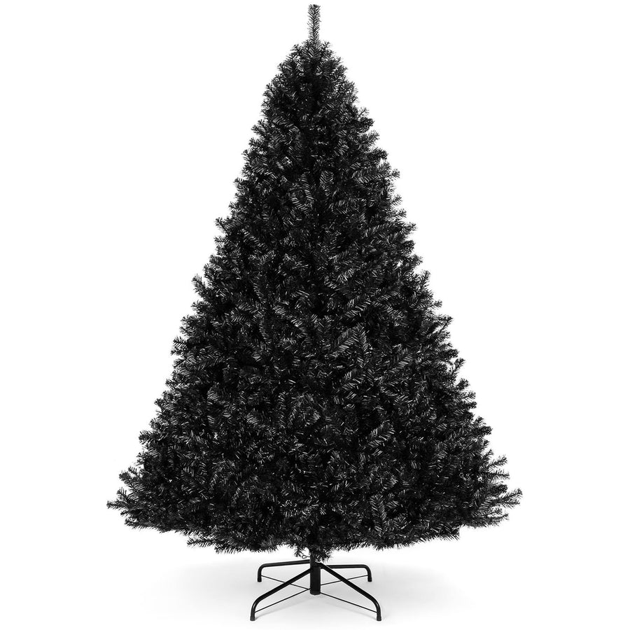 Best Choice Products 4.5ft Artificial Full Black Christmas Tree Holiday Decoration w/ 362 Branch Tips, Foldable Base