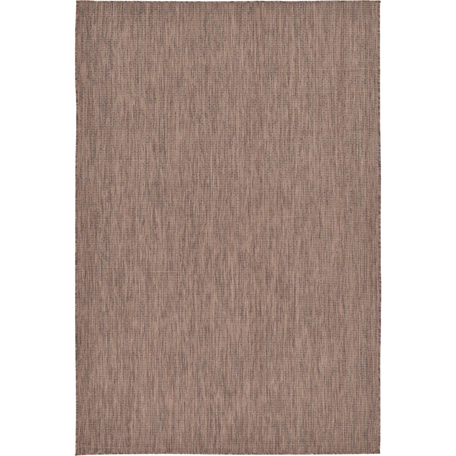 Unique Loom Outdoor Solid Area Rug - 6' x 9' Light Brown