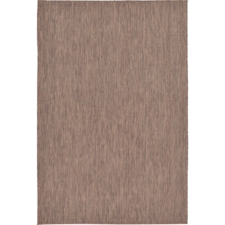 Unique Loom Outdoor Solid Area Rug - 6' x 9' Light Brown