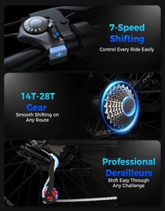 AZHAR Electric Bike for Adults, 26" Electric Mountain Bike, 1200W Peak Power Motor, up to 25 MPH 45 Miles, Electric Bicycle with 48V 10AH Removable Battery, UL 2849