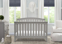 Delta Children Waverly 6 - in - 1 Convertible Baby Crib. Grey