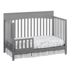 Oxford Baby Harper 4 - in - 1 Convertible Crib, Dove Gray, GREENGUARD Gold Certified, Wooden Crib