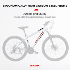 27 in Mountain Bike 21 Speed, Suspension Fork, Aluminum Frame Disc Brake, Mountain Biking for Both Men and Women