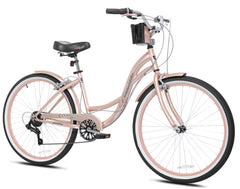 26 In. Bayside Women'S Cruiser Bike, Rosé Gold