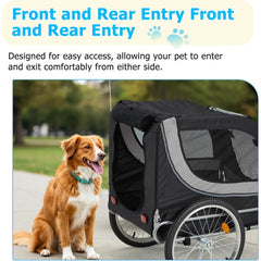 AECOJOY Dog Bike Trailer, Large 57'' Pet Bicycle Carrier for Small and Medium Dogs