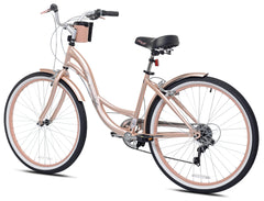 26 In. Bayside Women'S Cruiser Bike, Rosé Gold