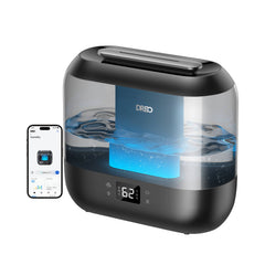 Dreo Smart Humidifier, Cool Mist Humidifiers for Bedroom, Quiet 4L Top Fill Ultrasonic Humidifiers for Home Office Plant & Baby with Nightlight, LED