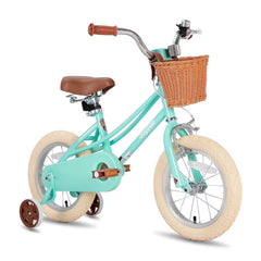 JOYSTAR Girls Bike for 2 - 12 Years Old Toddlers and Kids, 12" 14" 16" Kids Bike with Training Wheels & Basket, 20 in Kid'S Bicycle with Kickstand, Retro Style Bikes