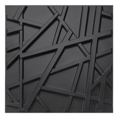 Art3d PVC Decorative Textures Black 3D Wall Panels for Interior Wall D��cor, Black Wall Decor,Pack of 12 Tiles 32 Sq ft A10045BK