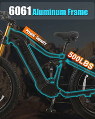Dual Motors AWD 2000W Electric Bike for Adult 26'' UL2849 48V 30AH E - Mountain Bike 4.0 Fat Tire up to 35MPH&120miles Long Range Off - Road Ebike Dual Hydraulic Disc Brakes&Ful Suspension Electric Bicyc