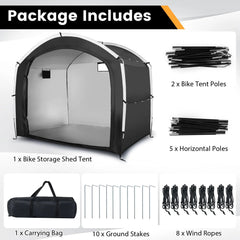 Tangkula Outdoor Portable Bicycle Storage Shelter Tent for 5 Bikes with 210D Oxford Fabric