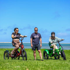 Addmotor M - 360II Semi - Recumbent Electric Trike, 85MI, Fat Tire 3 Wheel Electric Bike for Adults, 750W 48V 20ah Electric Tricycle for Seniors, 20" Electric Trike with Speed Differential, Green