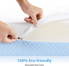 Dual Sided Crib and Toddler Mattress. 6 inch 2-in-1 Foam Baby Mattress for Standard Full Size Crib. with Removable Washable Cover
