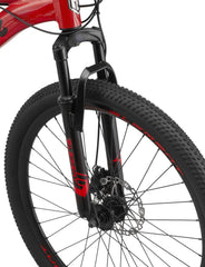26 - In. Durham Unisex Mountain Bike, Red and Black, 21 Speeds
