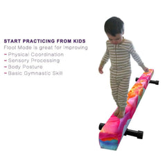 8FT Adjustable&Foldable Gymnastics Balance Beam, Home Gym Equipment, Easy Assembling and Storage, No Tool Require, for Kids Children Girls Training