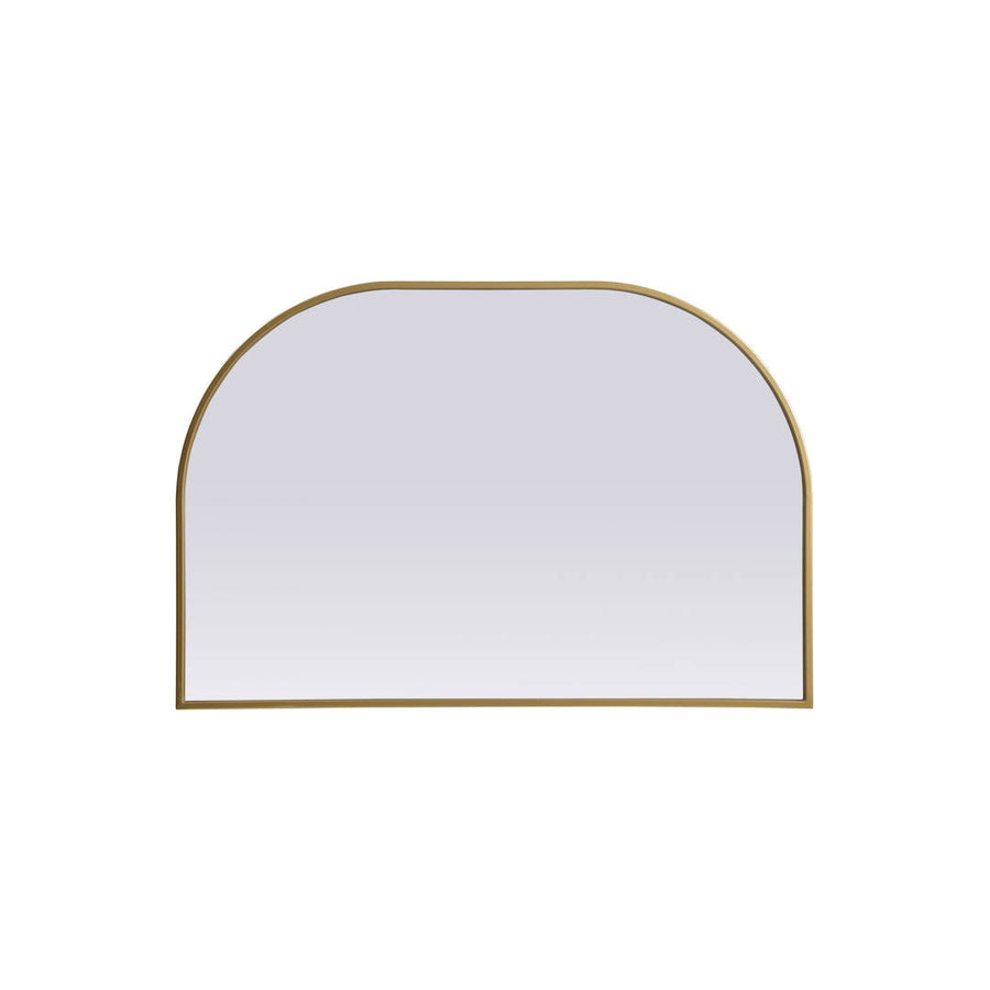 Sabine Metal Wide Arch Wall Mirror Finish: Brass, Size: 24" x 39"