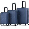 3 Piece Blue Luggage Travel Set, 20" 24" 28" Carry on Luggage with Spinner Wheels, Lightweight Hard Case Luggage Travel Suitcase Christmas Gifts for Business Trip Holiday Travel Cruise