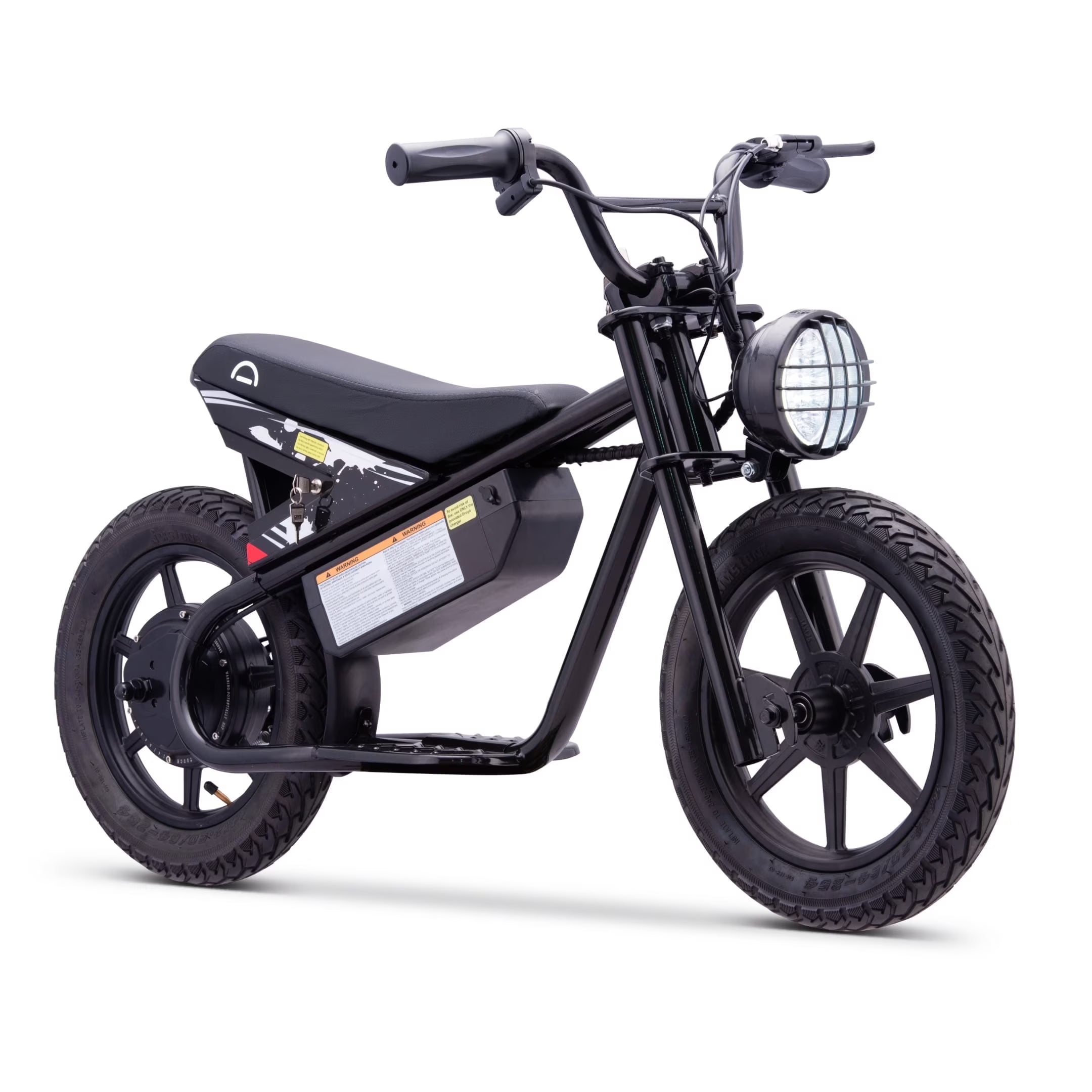 Droyd Weeler Electric Mini Bike - 24V 8ah Battery, 6 - 10 MPH, up to 8 Miles, LED Lights, Kids Ages 6+