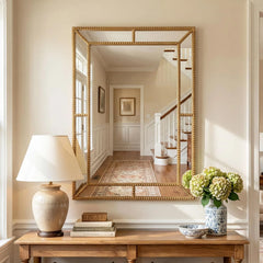 Tangkula 36" x 24" Gold Arched Wall Mirror (Rectangle)
