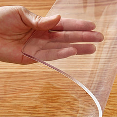 Clear Plastic Table Cover Protector Wood Furniture Screen Protector Table Topper Protective Dining Living Room Kitchen Countertop PVC Tablecloth