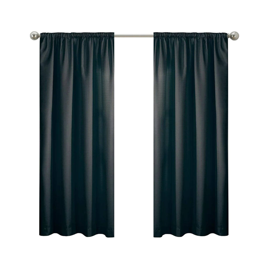 Eclipse Draft Stopper Window Curtain Panel, Size: 42 x 63, Black
