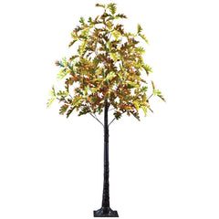 6 ft. Lighted Oak Tree 88 LED Warm White Artificial Christmas Tree Greenery w/Lights for Home Decoration Indoor Outdoor