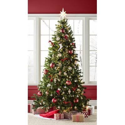 Beachcrest Home Green Spruce Artificial Christmas Tree with Clear/White Lights