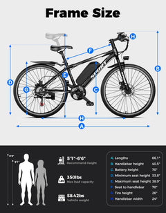 AZHAR Electric Bike for Adults, 26" Electric Mountain Bike, 1200W Peak Power Motor, up to 25 MPH 45 Miles, Electric Bicycle with 48V 10AH Removable Battery, UL 2849