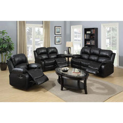 Ainehome Furniture 3 - Pieces Recliner Sectional Sofa Set, Reclining Living Room Sofa, Loveseat, Chair (Black, Living Room Set 3+2+1)