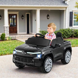 12V Licensed Chevrolet Ride On Truck Car Kids Electric Vehicle with Remote Control, Rear Storage, Lights, Music & Spring Suspension for Ages 3+