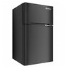 Costway Refrigerator Small Freezer Cooler Fridge Compact 3.2 cu ft. Unit, Grey