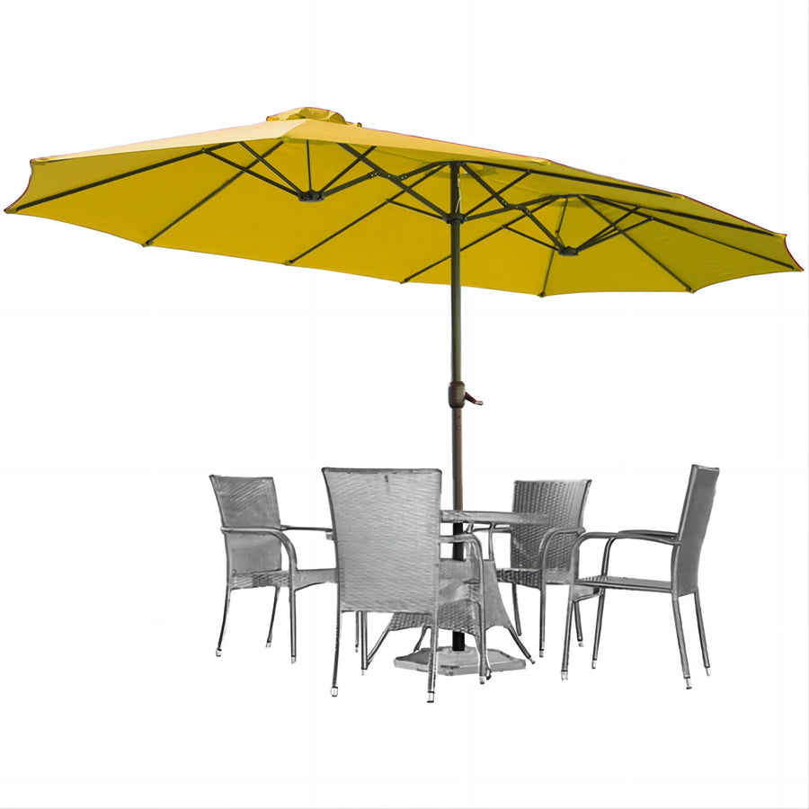 AECOJOY 15x9ft Double-Sided Patio Umbrella, Yellow