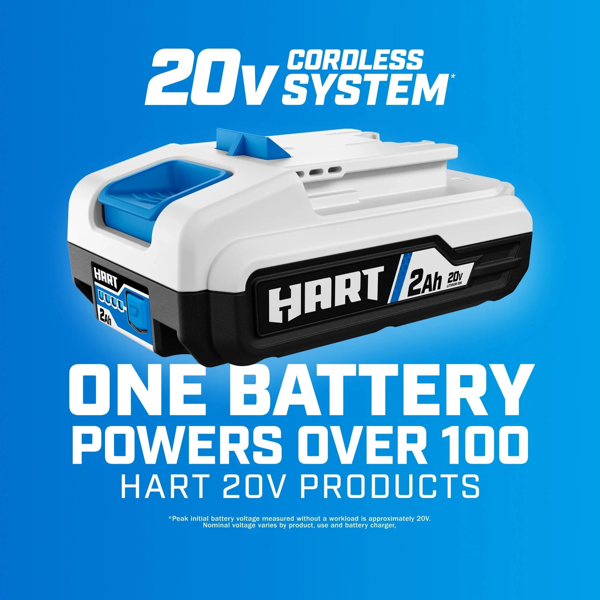 HART 2 - Pack 20 - Volt 2.0ah Lithium - Ion Batteries (Charger Not Included)