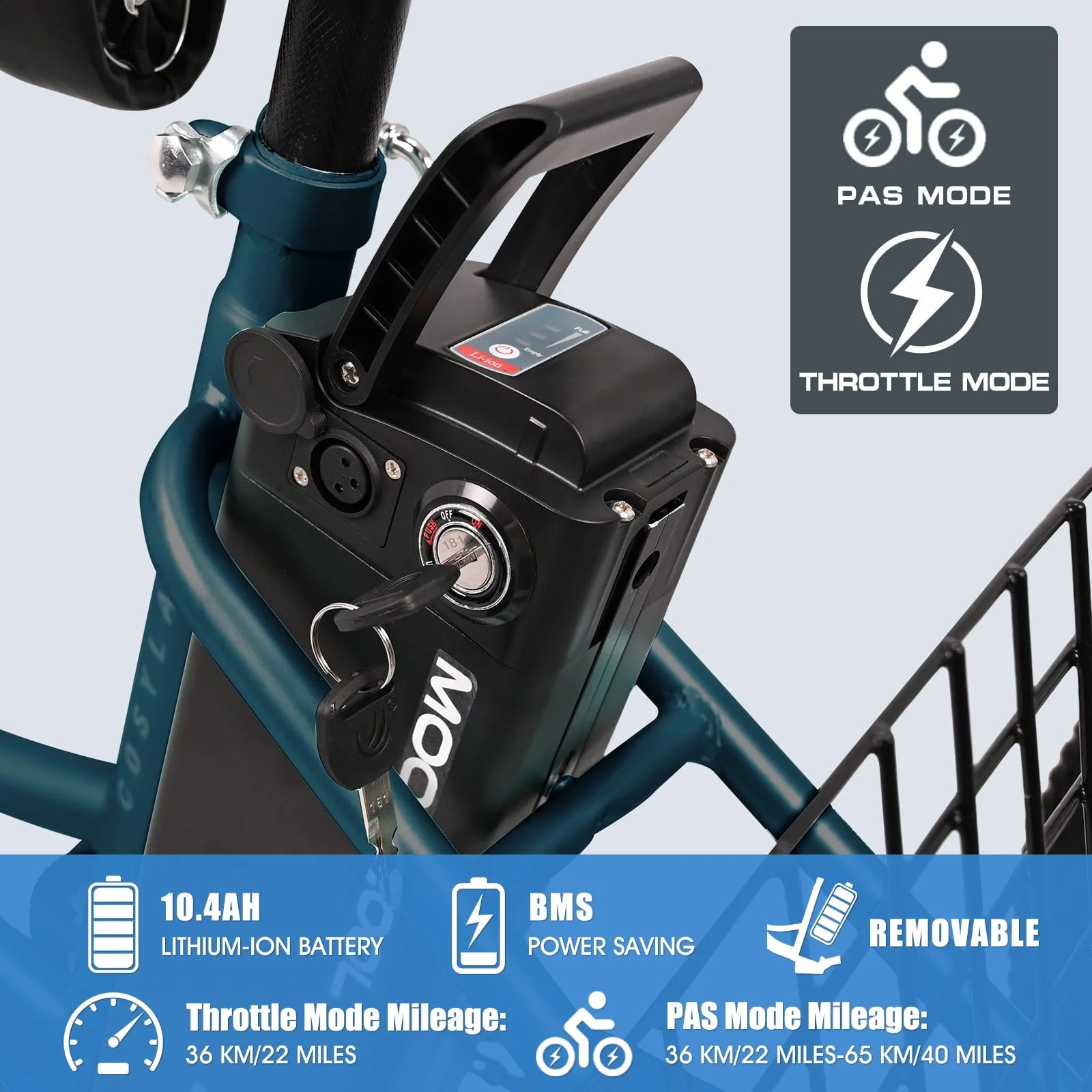 Lilypelle Electric Tricycle, 3 Wheel Motorized Bicycle, with 350W Motor 36V 10.4AH Lithium Battery UL Certified, 24" Adults Electric Trike, Three Wheel Ebike E Bicycle