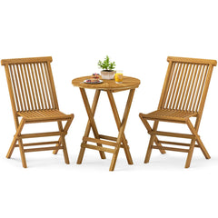Tangkula 3 Pieces Folding Patio Bistro Set