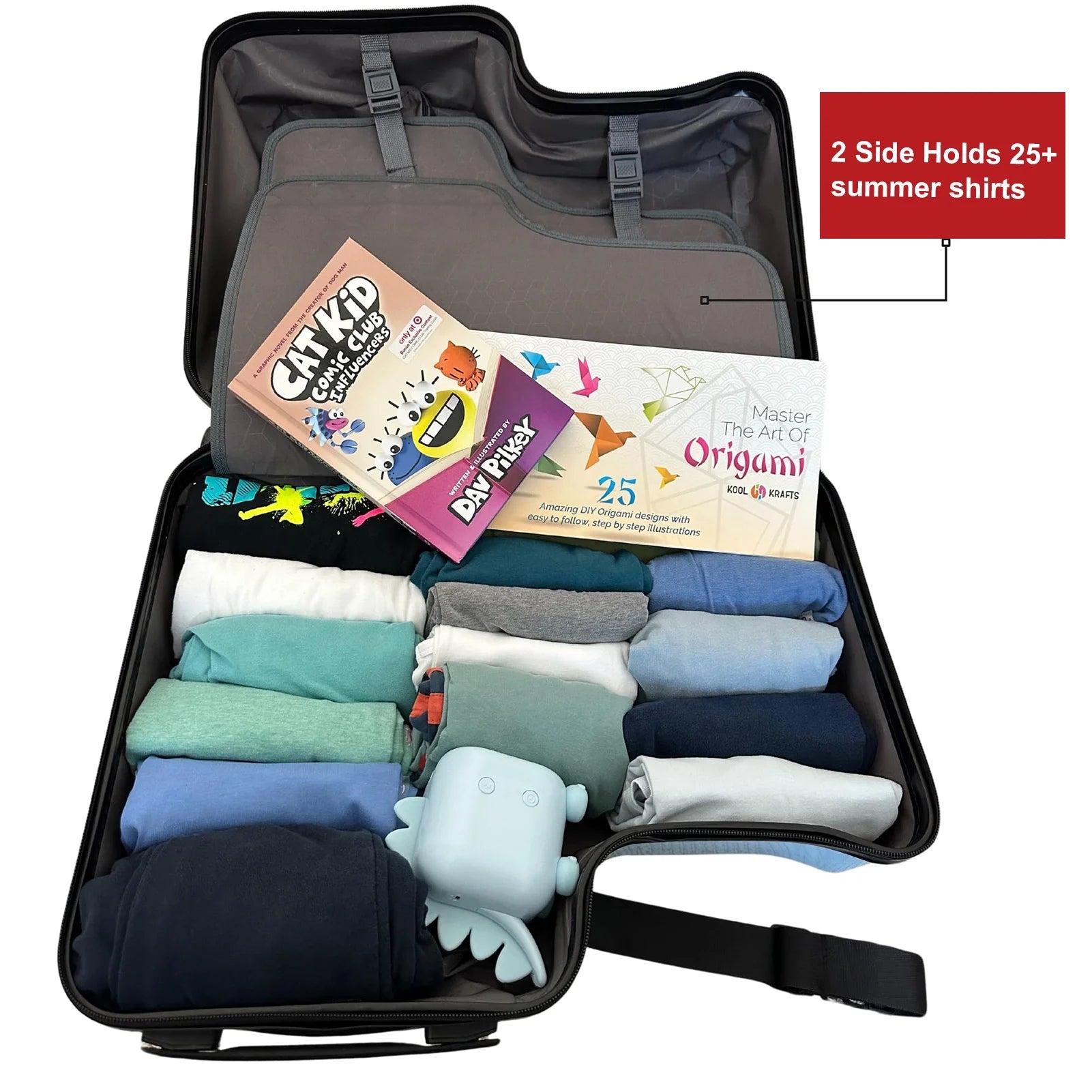20" Children'S Ride - on Luggage with Safety Belt Matte Finish, Silent Wheels, Spacious Compartment for Ages 3 - 12 Travel Suitcase
