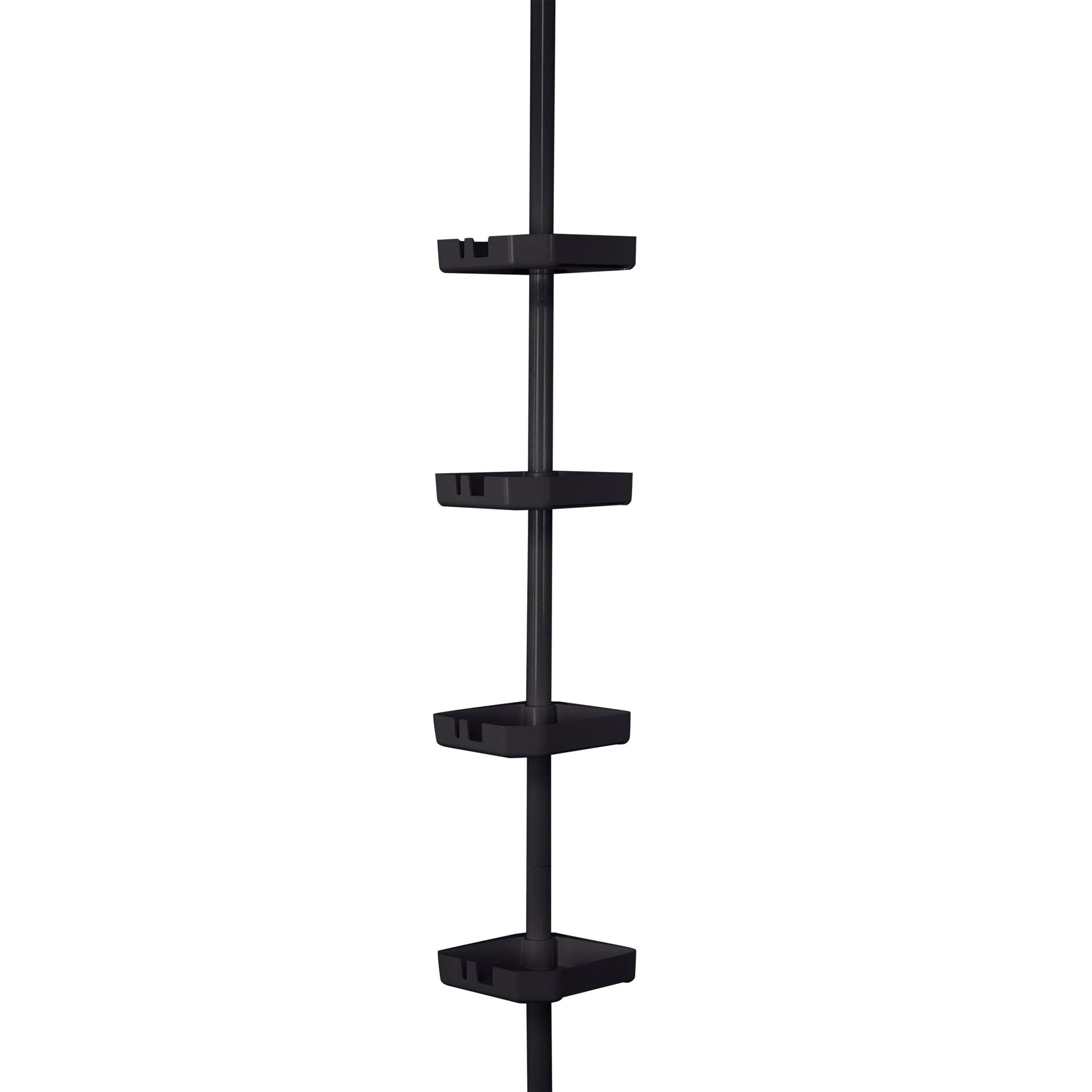 Bath Bliss 4 Tier Tension Corner Shower Organizer Caddy, Matte Black