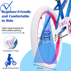 Vebreda 20 in Kids Bike Bicycle for 8 - 12 Years Old Kids, Blue